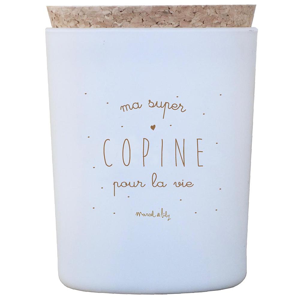 Bougie  "Ma super copine pour la vie" - Ambre-Vanille