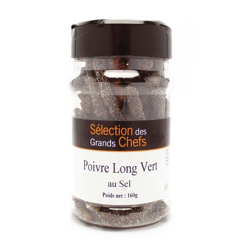 Poivre long vert au sel - 160g