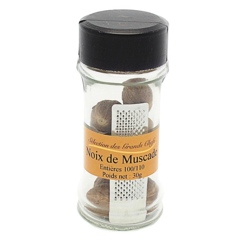 Noix de muscade entière x5 et leur râpe - 30g