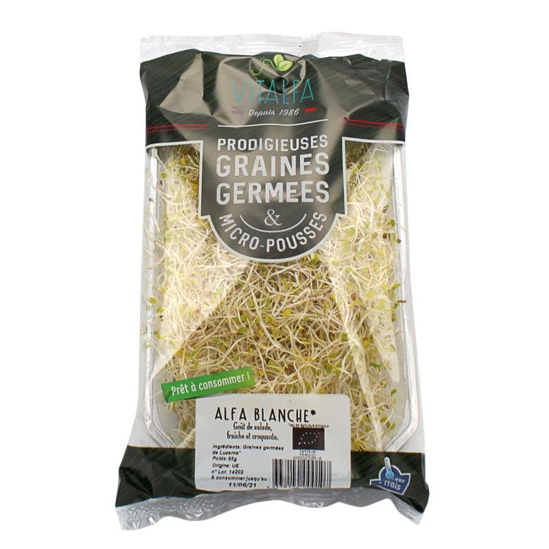 Graines germées d'alfalfa (luzerne) blanche - 85g
