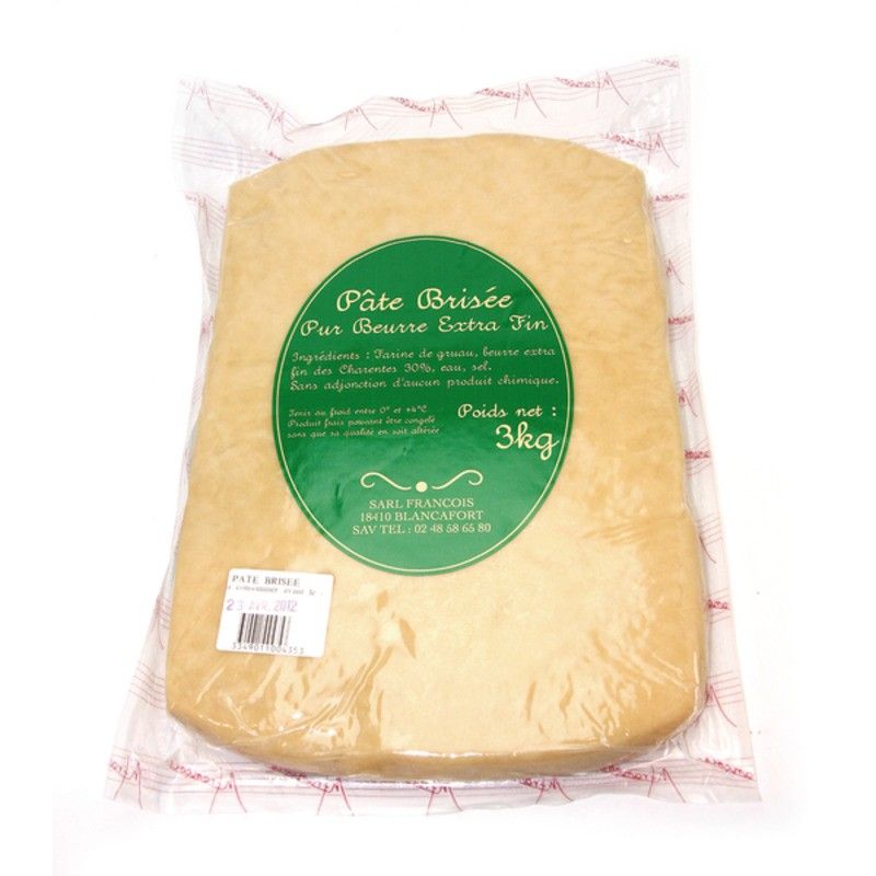 Pâte brisée pur beurre prête à rouler - 3kg