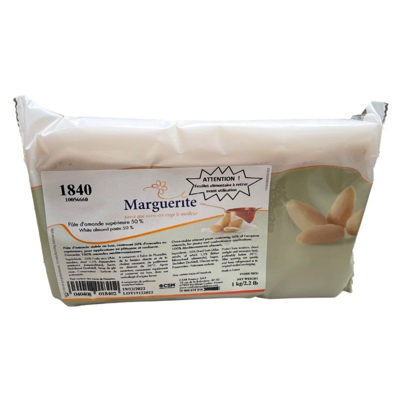 Pâte d'amande blanche 50% - 1kg