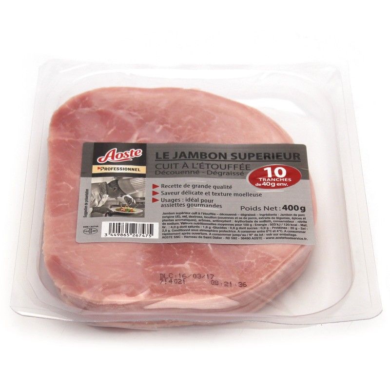 Jambon Blanc supérieur 10 tranches - 400g