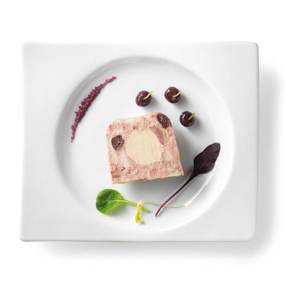 Terrine de pigeon au foie de canard et aux griottes - 1kg