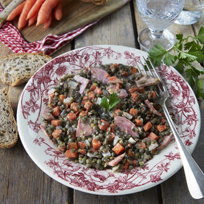 Salade de lentilles au véritable saucisson cuit de Lyon - 300g