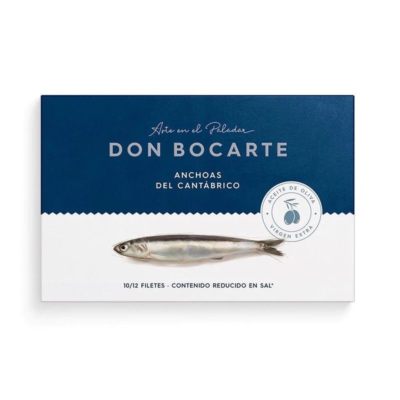 Filets d'anchois de Cantabrie à l'huile d'olive vierge extra x10/12 - 100g