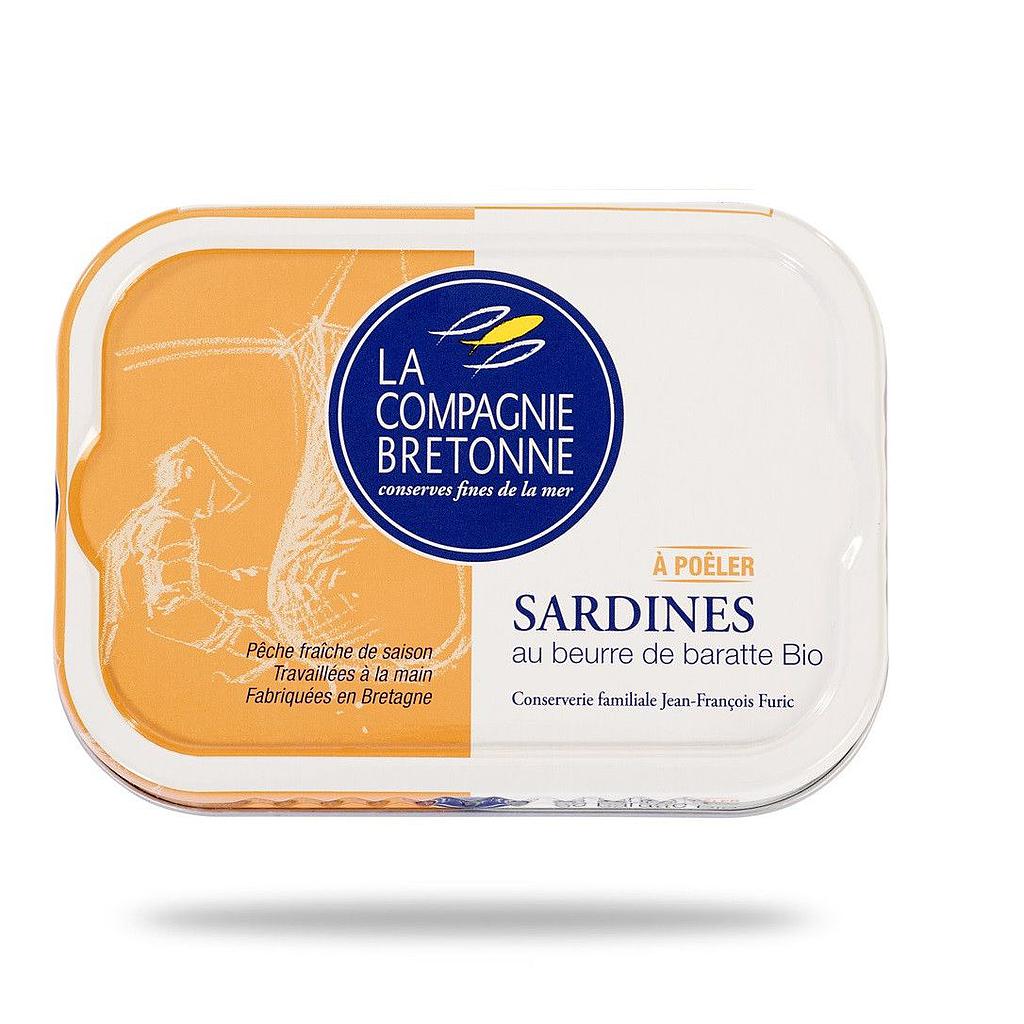 Sardines à poêler au beurre de baratte BIO - 115g