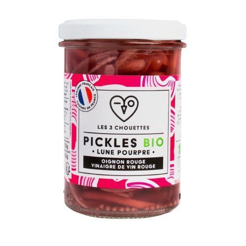 Pickles Lune Pourpre oignon rouge au vinaigre de vin rouge BIO - 210g