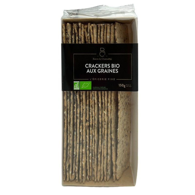Crackers longs graines de lin et sel de mer - 150g