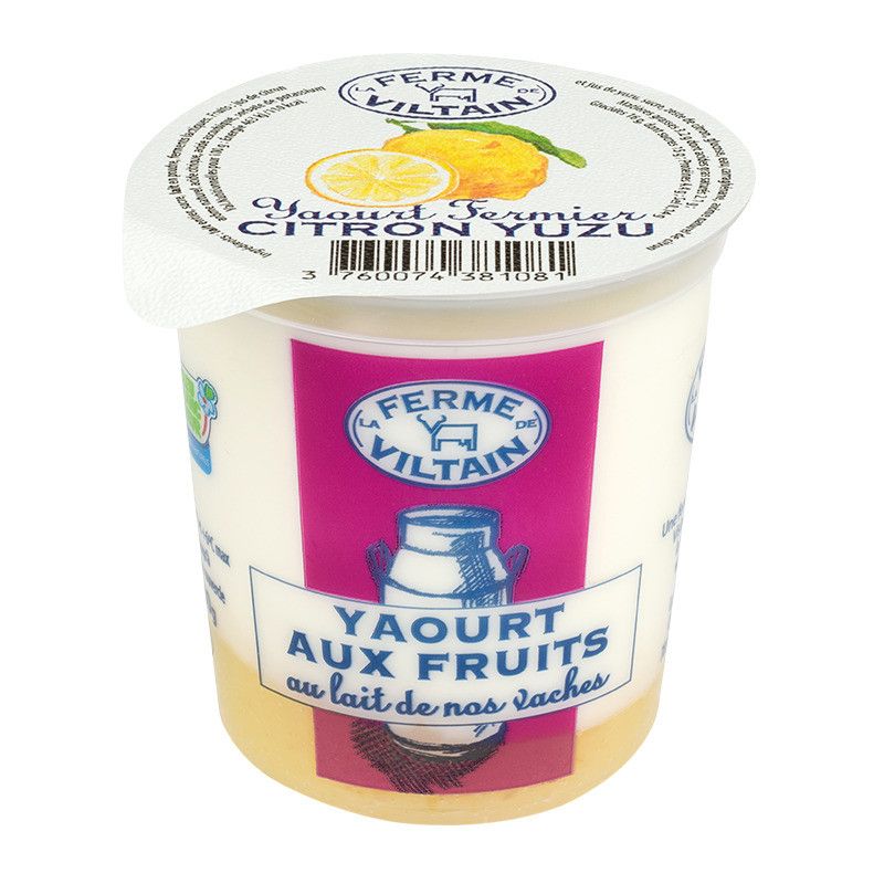Yaourt fermier au lait entier citron yuzu - 180g