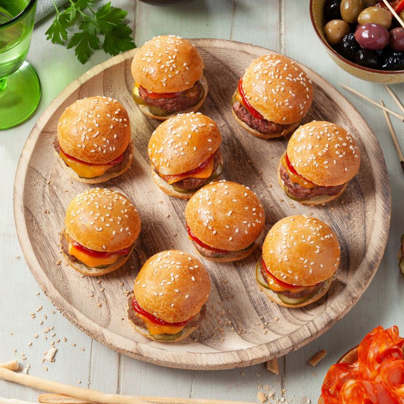 Mini burgers duo Cheese &amp; Bacon x10 ±420g