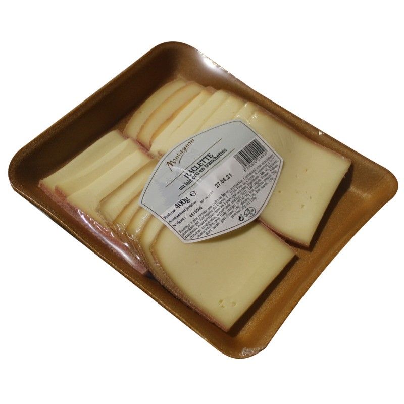 Raclette tranchée au lait cru - 400g