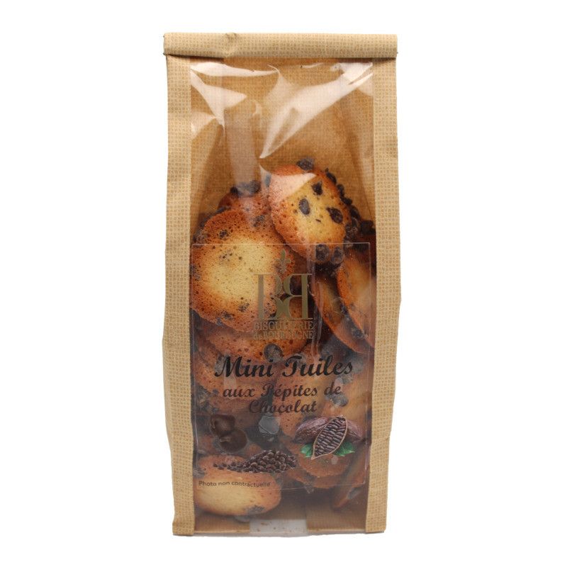 Mini tuiles aux pépites de chocolat - 150g