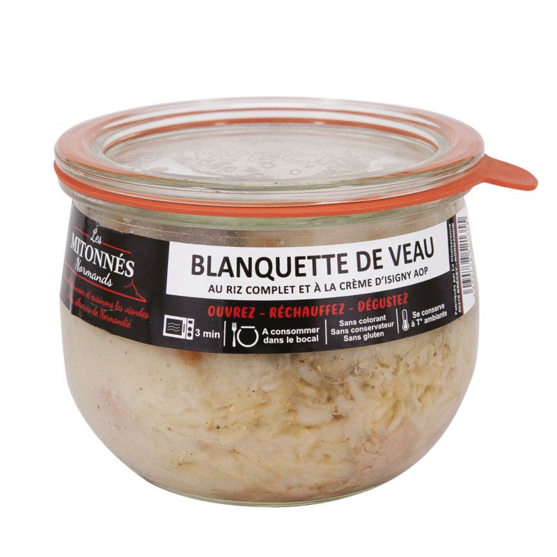 Blanquette de veau normand au riz complet et crème d'Isigny AOP - 375g