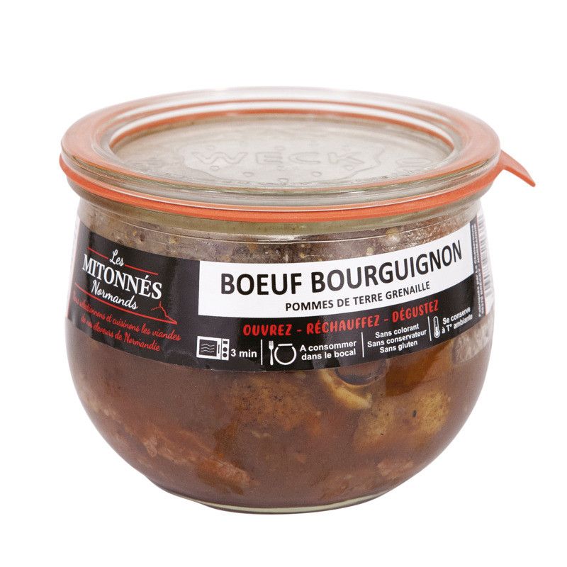 Boeuf bourguignon normand pomme de terre grenaille - 375g
