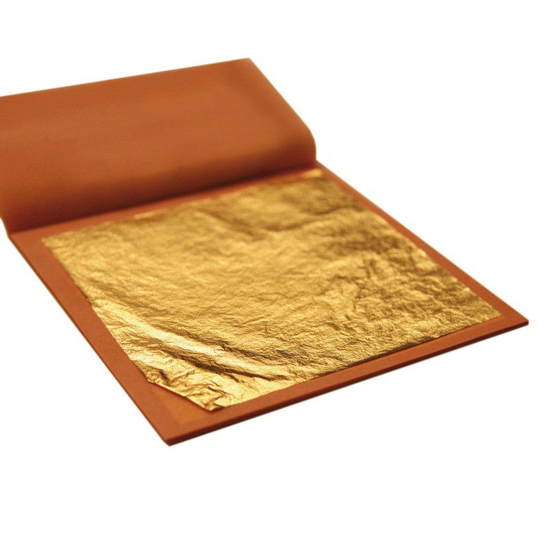 Carnet de 25 feuilles d'or alimentaire 8x8cm