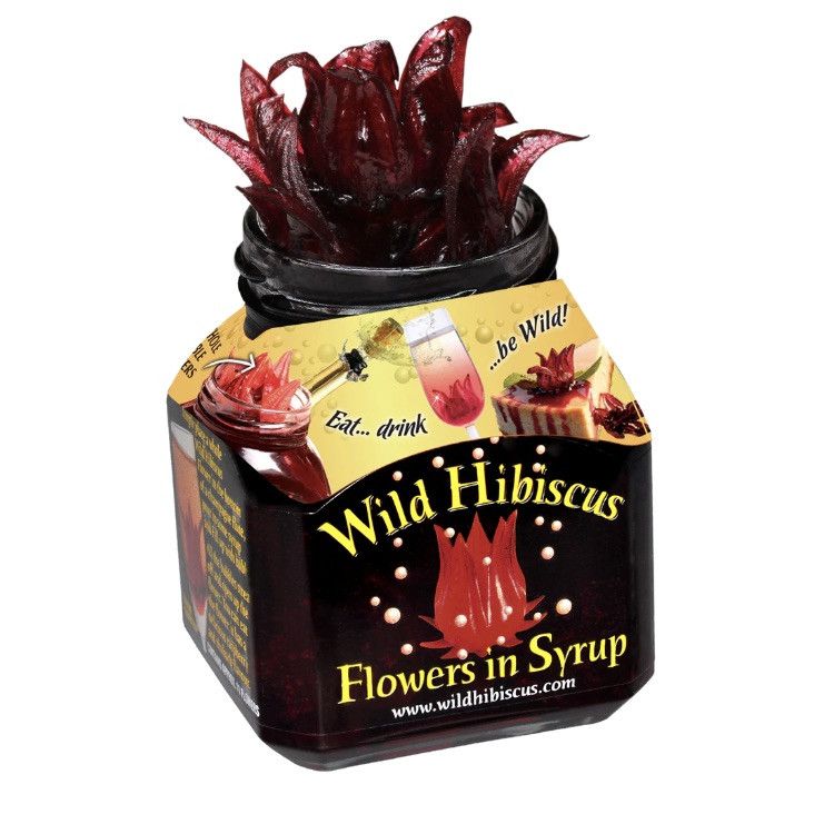 Fleurs d'hibiscus sauvages au sirop - 250g