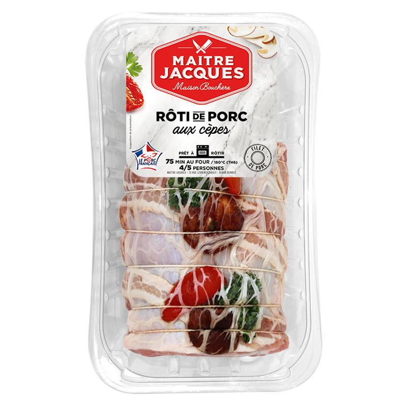Rôti de porc français aux cèpes ±840g