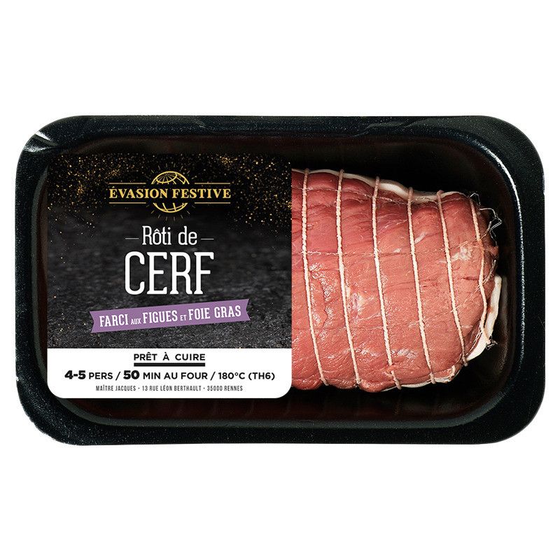 ✨ Rôti de cerf farci aux figues et foie gras de canard ±950g
