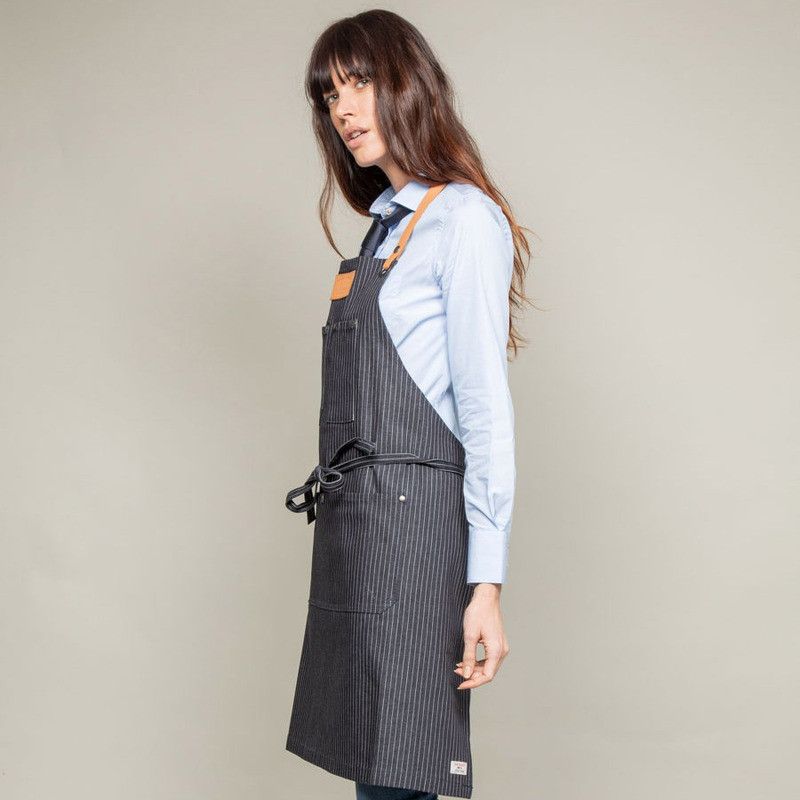 Tablier bleu rayé Clotaire