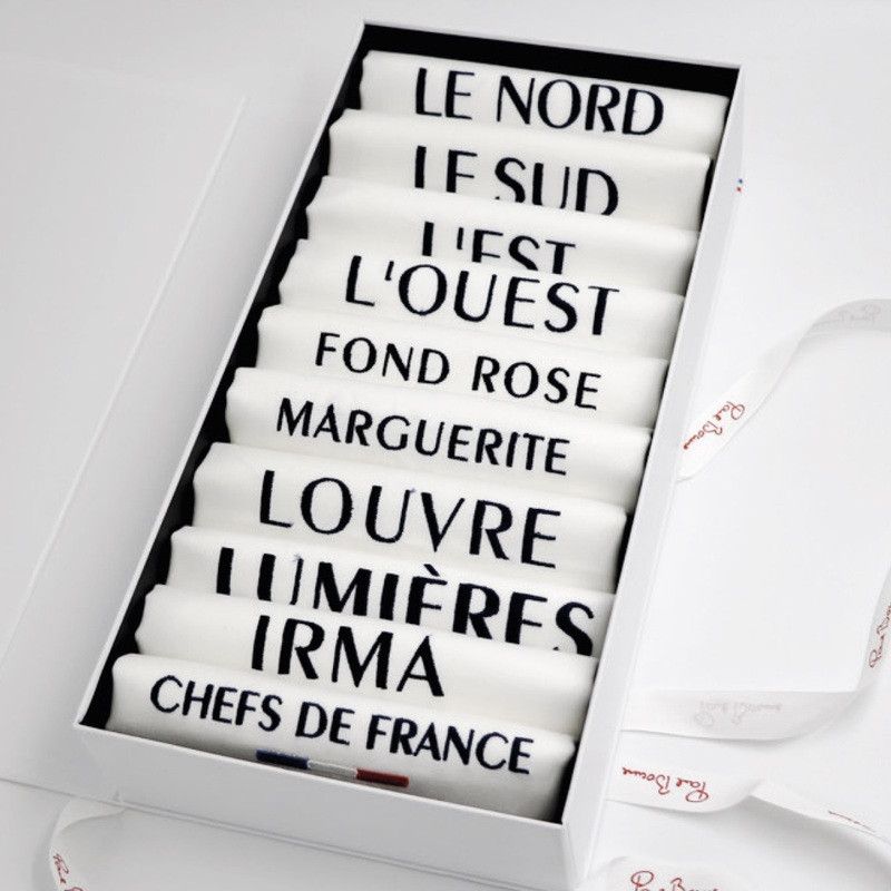 Coffret 10 serviettes de table brodées Paul Bocuse