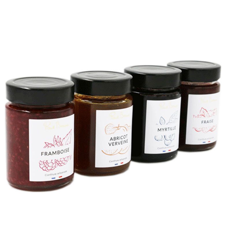 Assortiment de confitures artisanales x4 - 880g