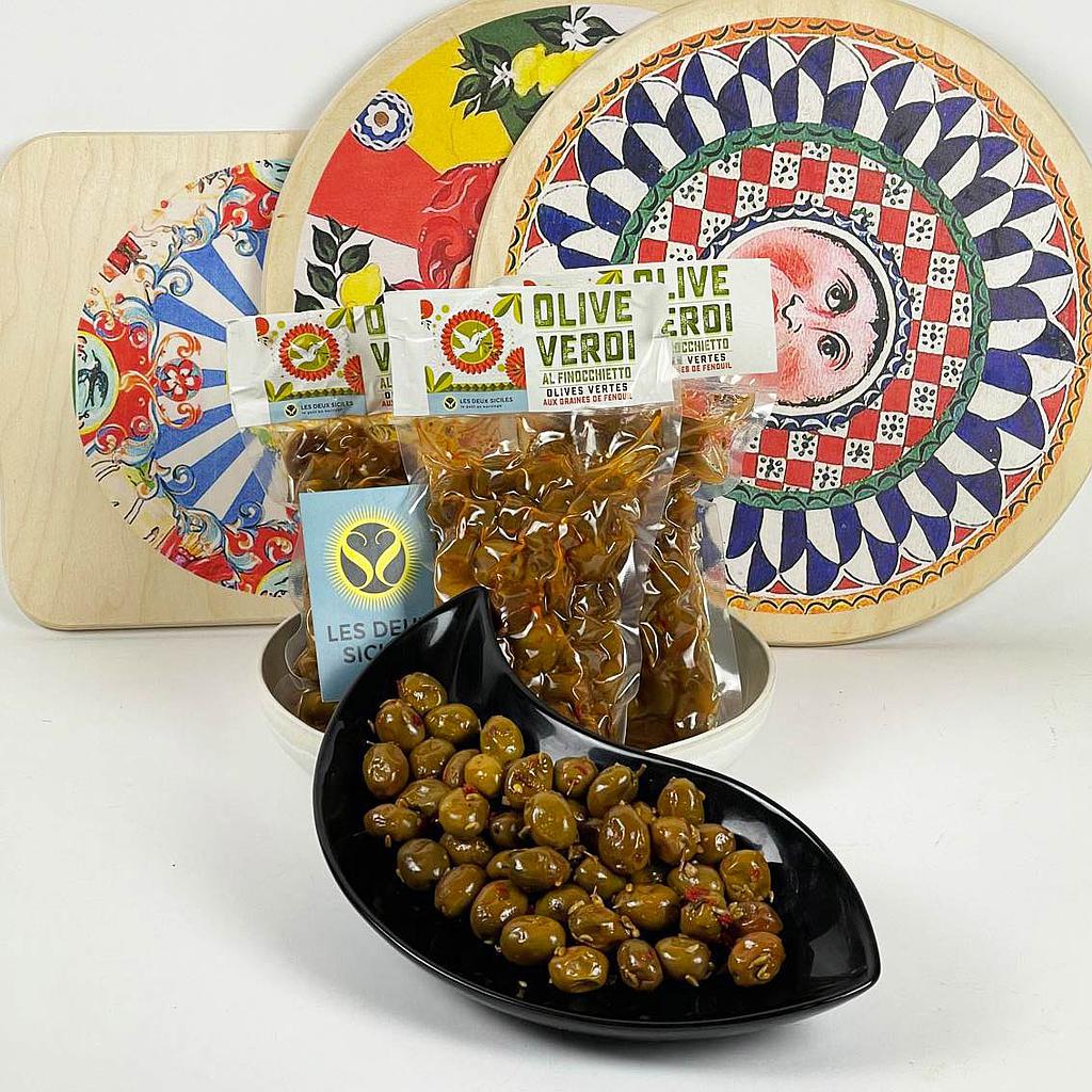 Olives vertes au fenouil