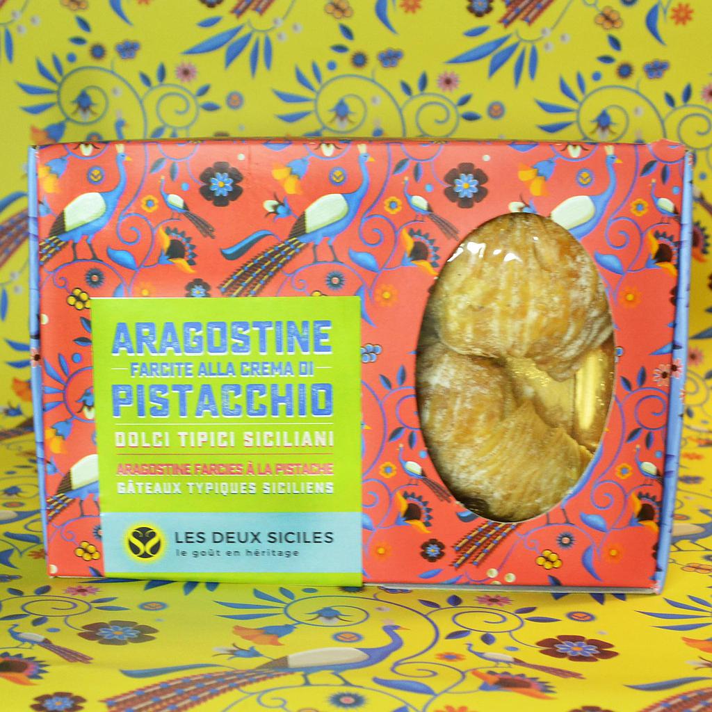 Aragostine à la crème de pistache