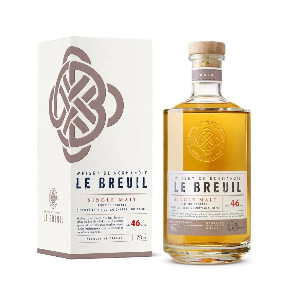 Whisky Normand Le Breuil finition tourbée 46° - 70 cl