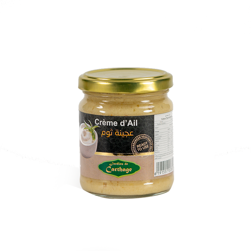 Crème d'ail 200 gr  (Jardins de Carthage)