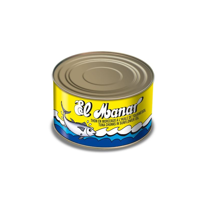 Thon entier à l'huile végetale 400 gr (El Manar)