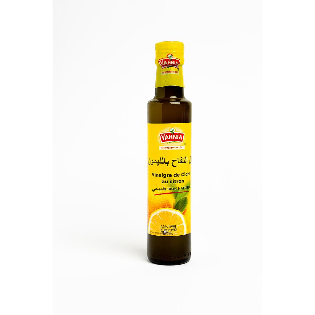Vinaigre de cidre au citron 250 ml 100% naturel (Vahnia)
