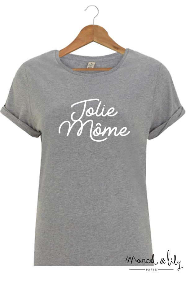 Tee-shirt bio femme + pochon tissu "Jolie Môme"