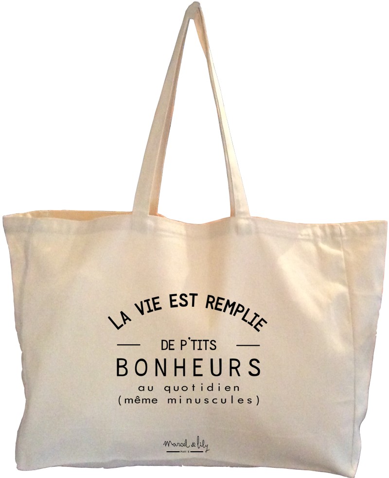 Mini Bag "La vie est remplie de petits bonheurs"