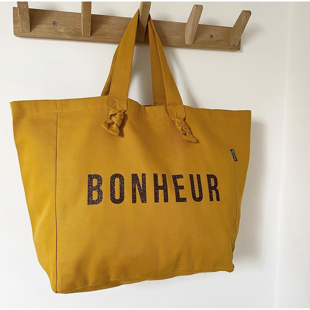 Cabas Lily  moutarde " Bonheur"