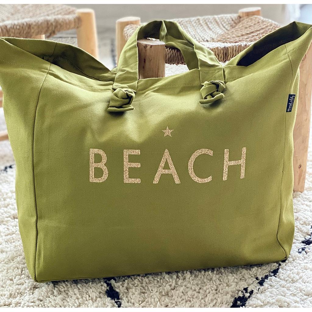 Cabas Lily vert avocat - BEACH"