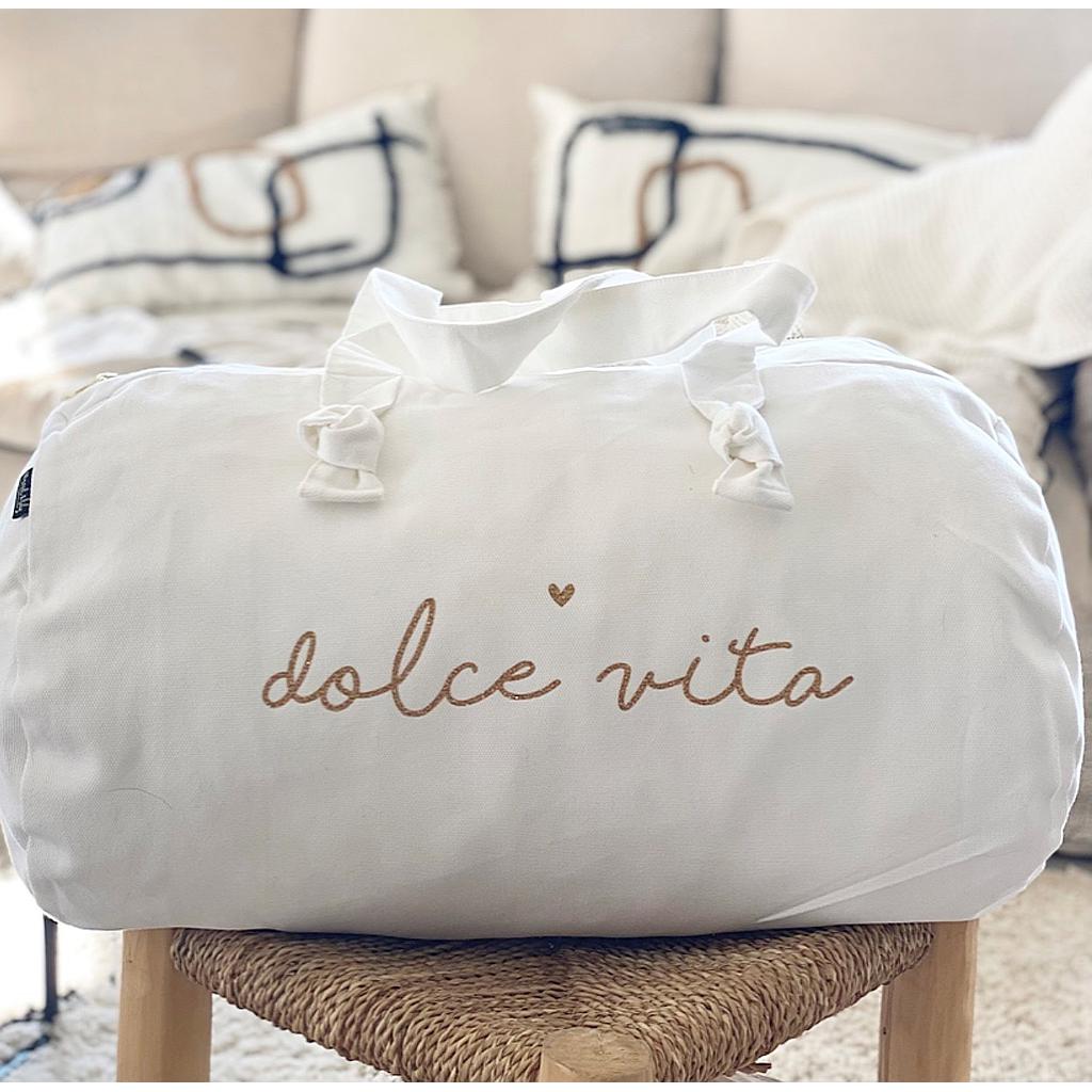 Sac Polochon blanc craie- Dolce Vita