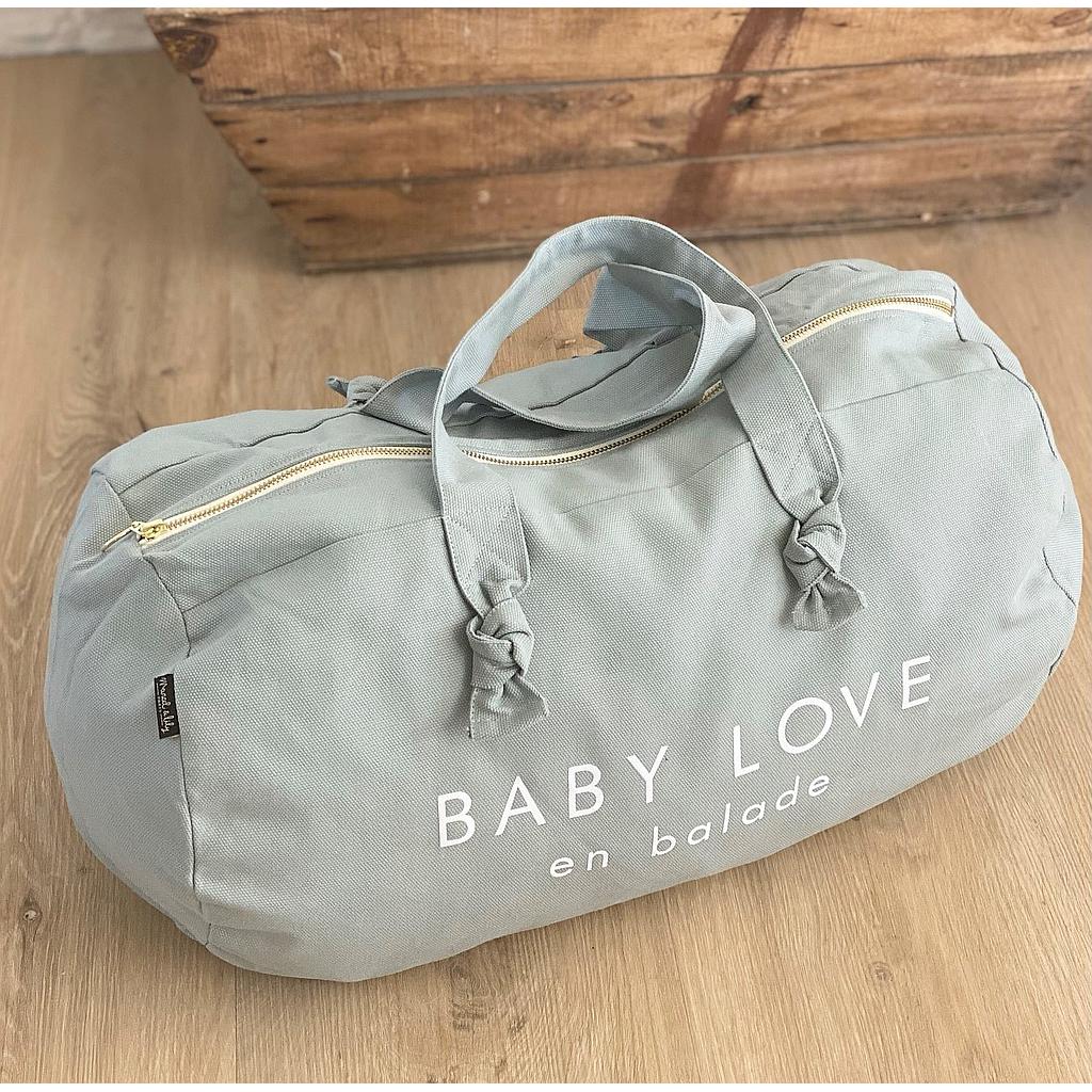 Sac Polochon - bleu caraïbe - Baby love en balade