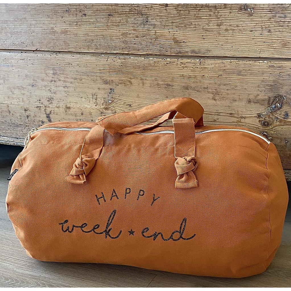 Sac Polochon -orange confite - Happy Week End