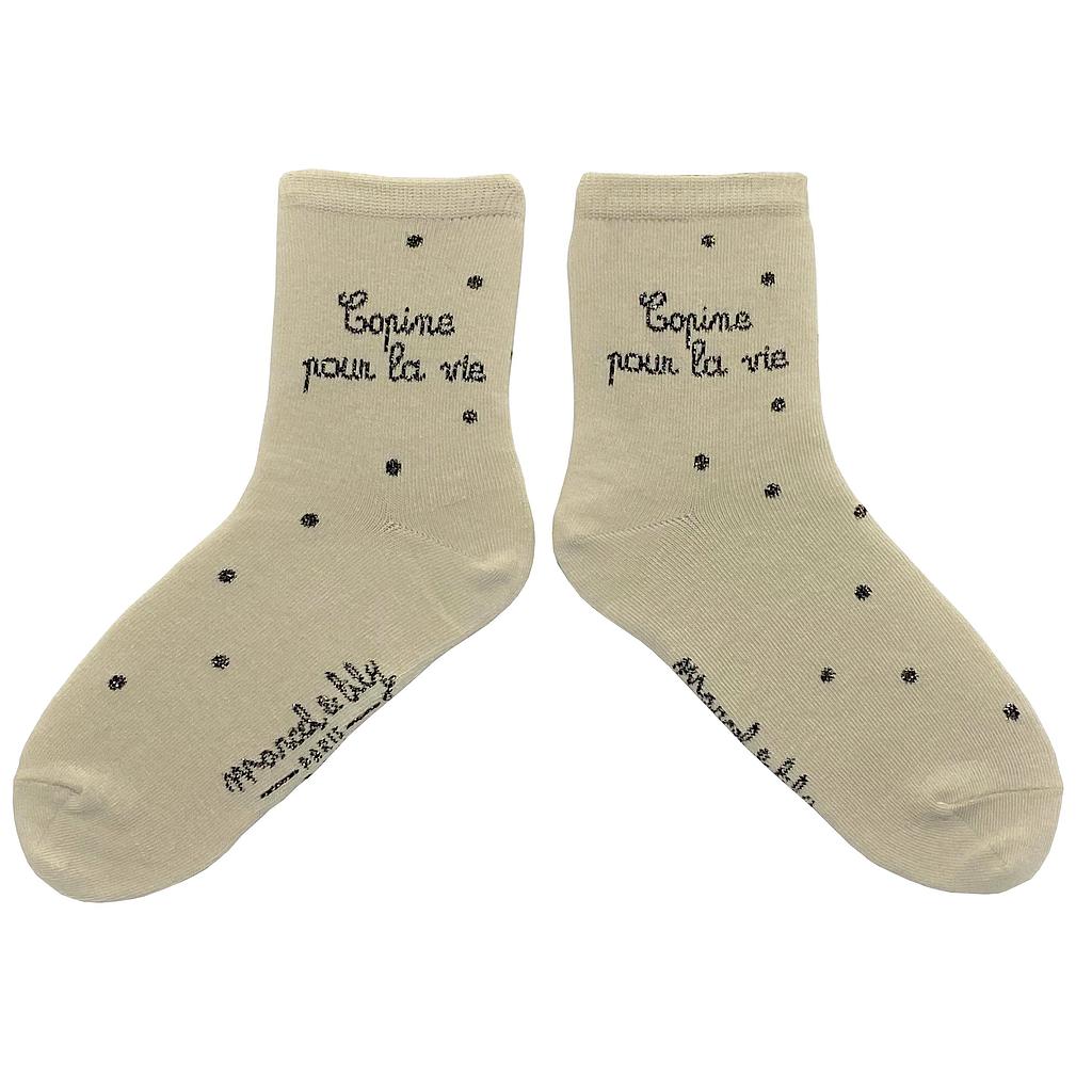 Chaussettes  " Copine pour la vie"
