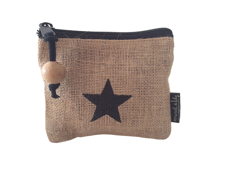 Porte-Monnaie en jute "Etoile"