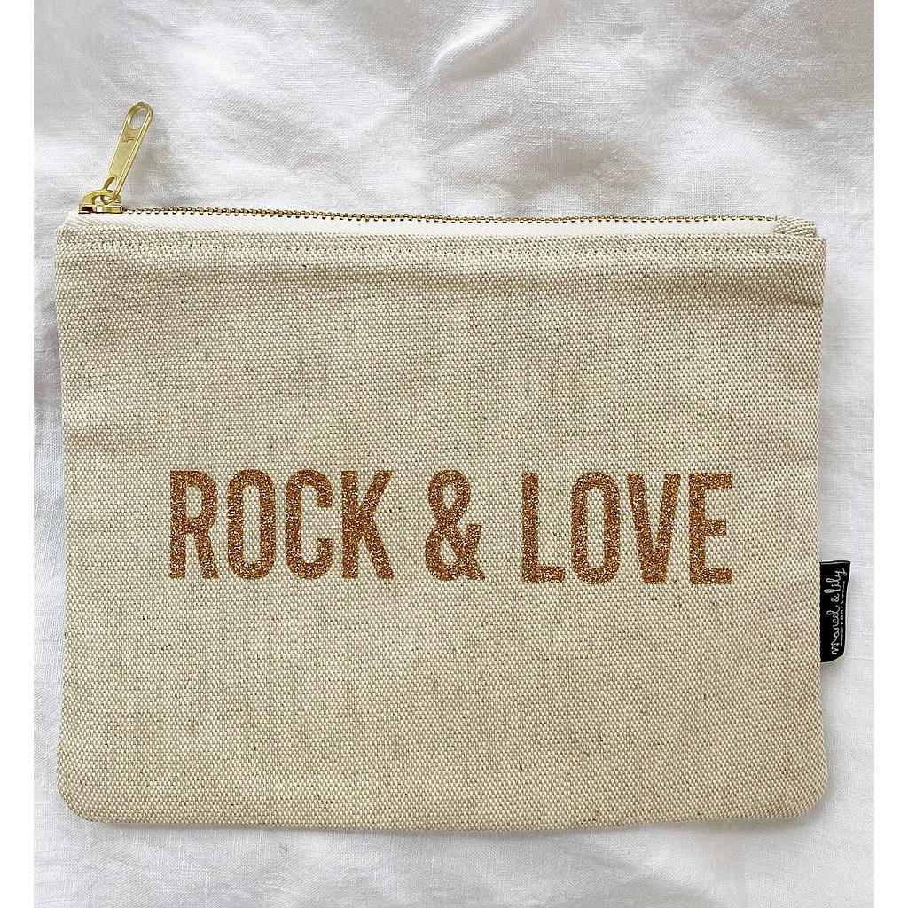 Trousse en lin-coton "Rock &amp; Love"
