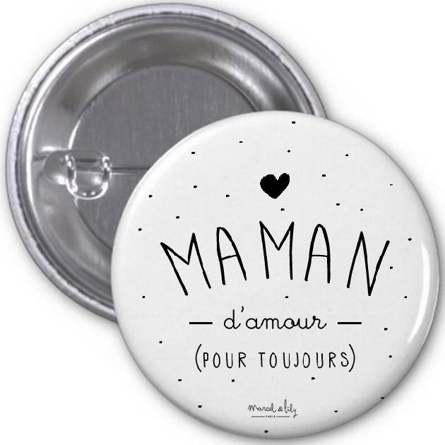 Lot de 5 Badges " Maman d'amour"