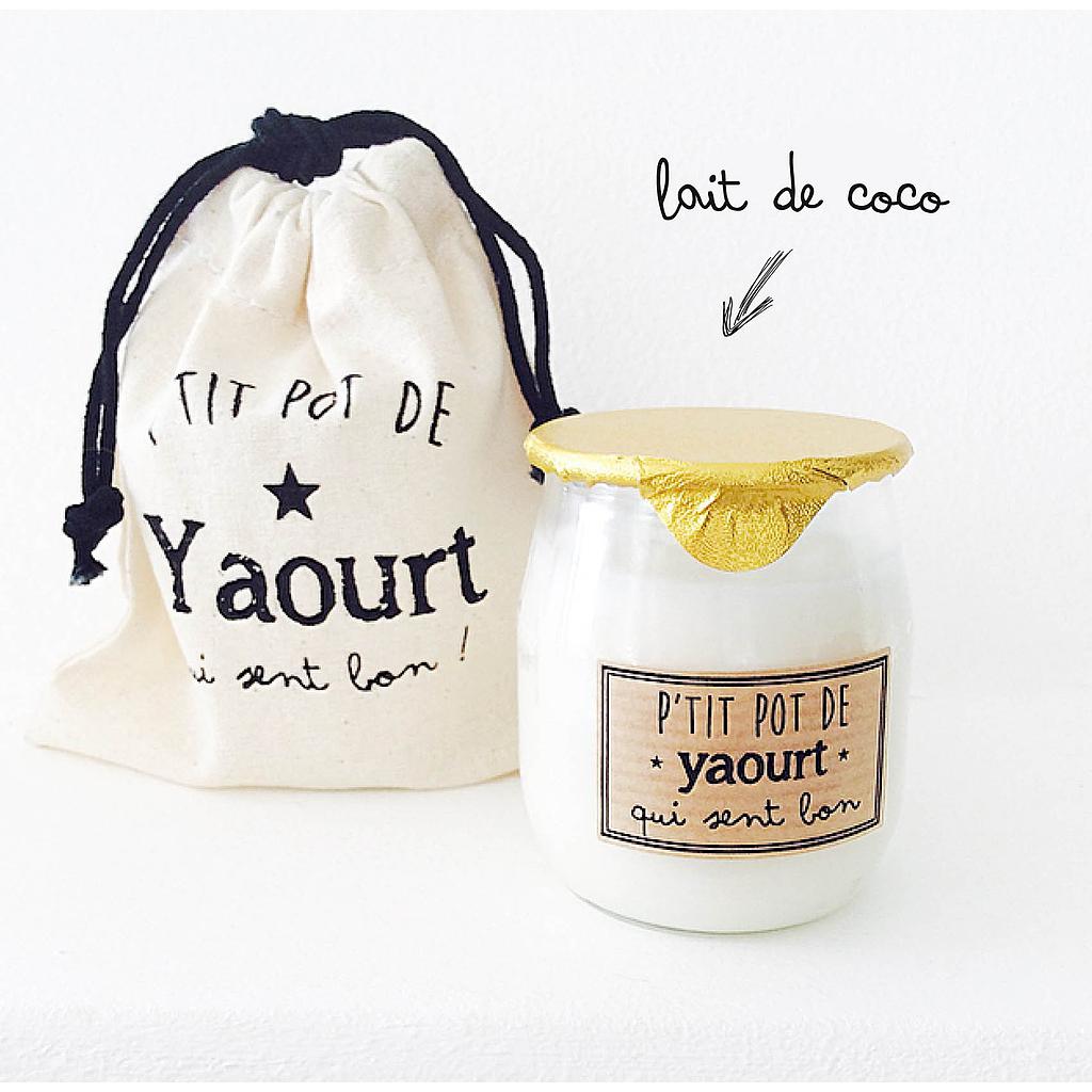 Bougie P'tit pot de yaourt - lait de coco