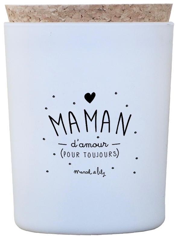 Bougie "Maman d'Amour"  MIEL