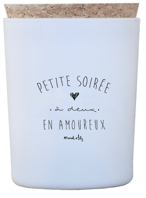 Bougie  "Soirée à deux en amoureux" - Ambre / Vanille