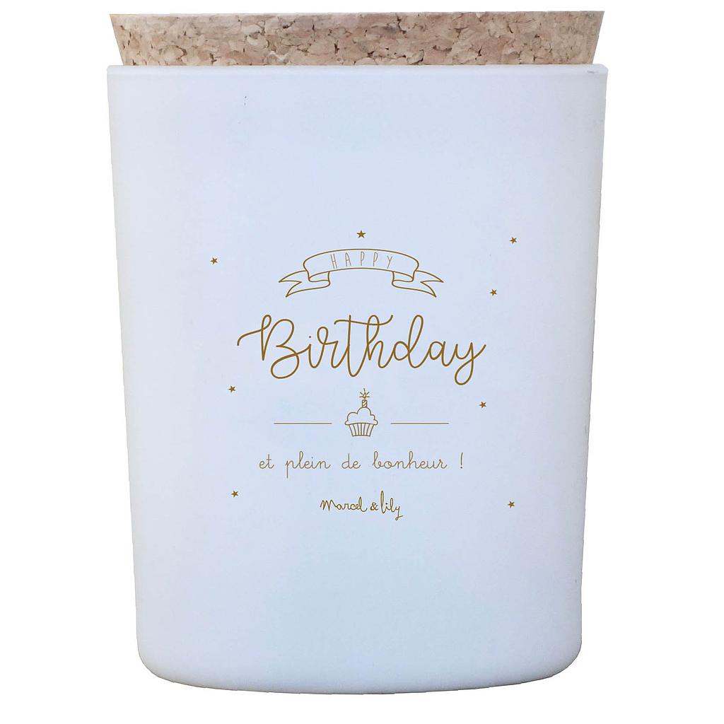 Bougie  "Happy Birthday" - Pistache, Amande