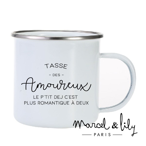 Tasse émaillée "Tasse des Amoureux"