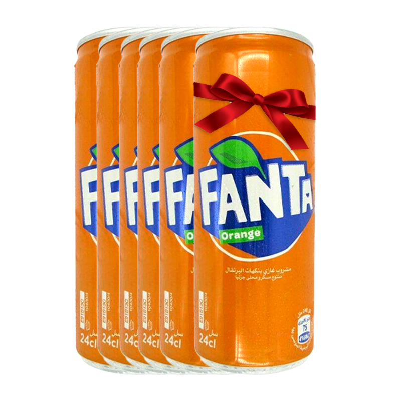 Fanta orange 24 cl pack de 6 canettes