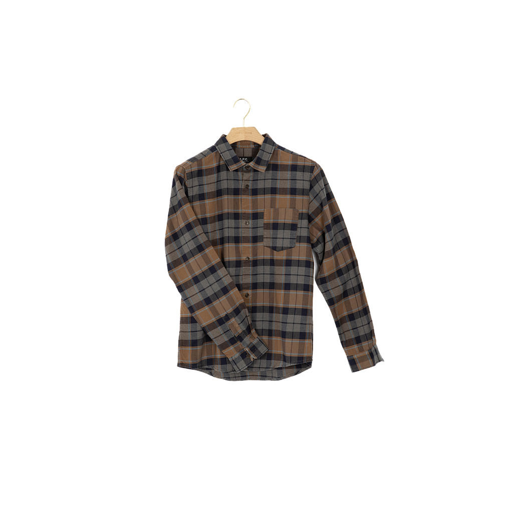 L'Exception/APC Paris/H/Chemise/Marron/S/Coton